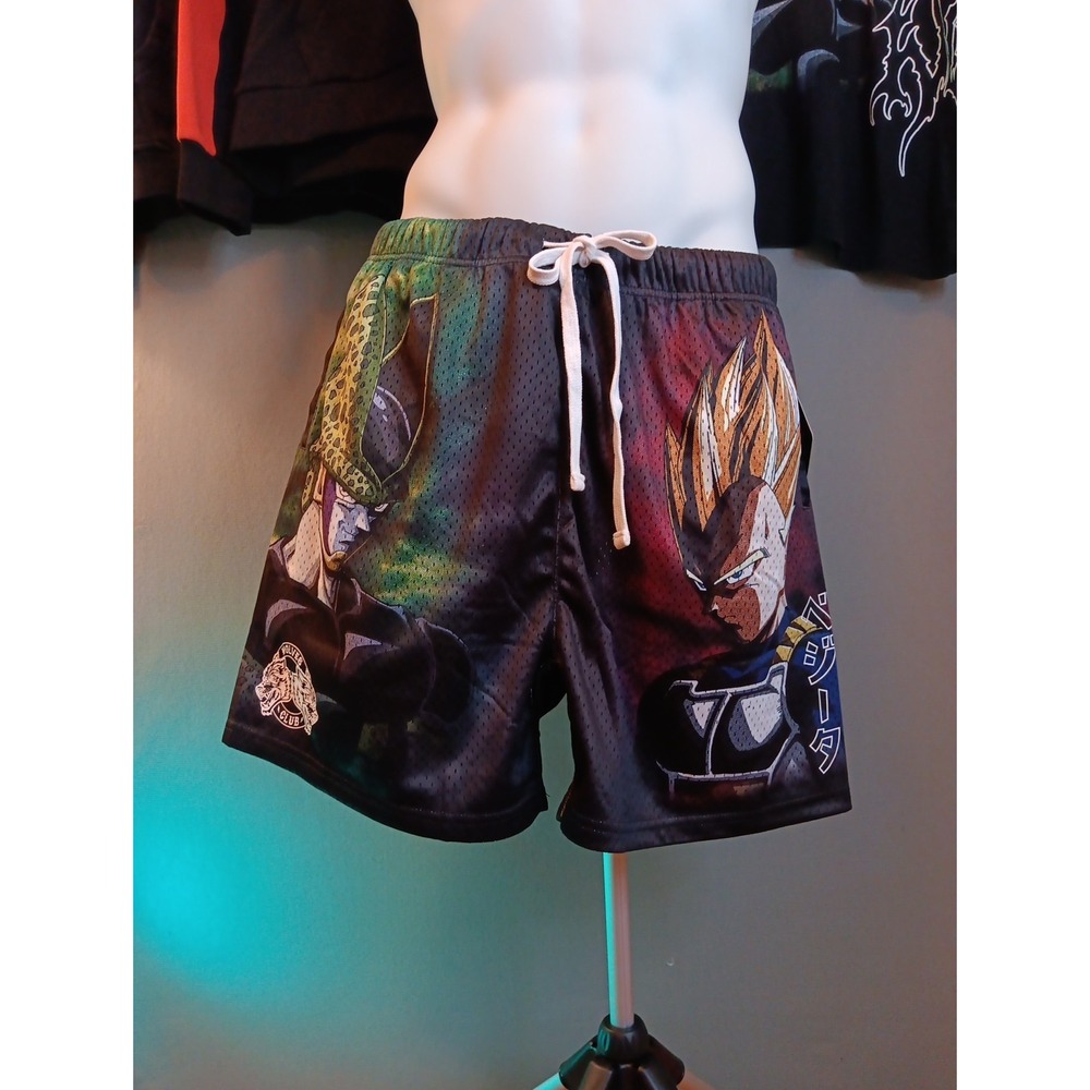 Darc Sport x Dragon Ball Z Cell & Vegeta Mesh Shorts Men L NWT Can Fit XL - Picture 3 of 9